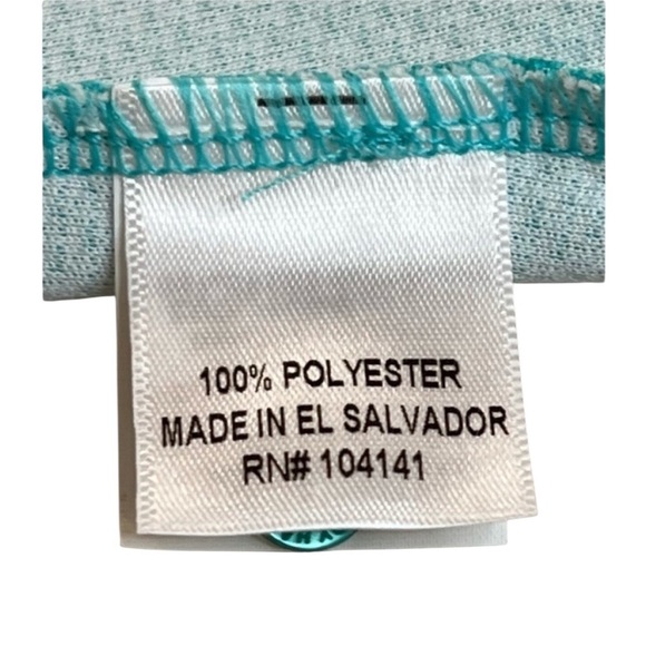 Lady Hagen Jacquard Sleeveless Polo, Color Teal Crush, Size Large, NWT - Picture 7 of 7